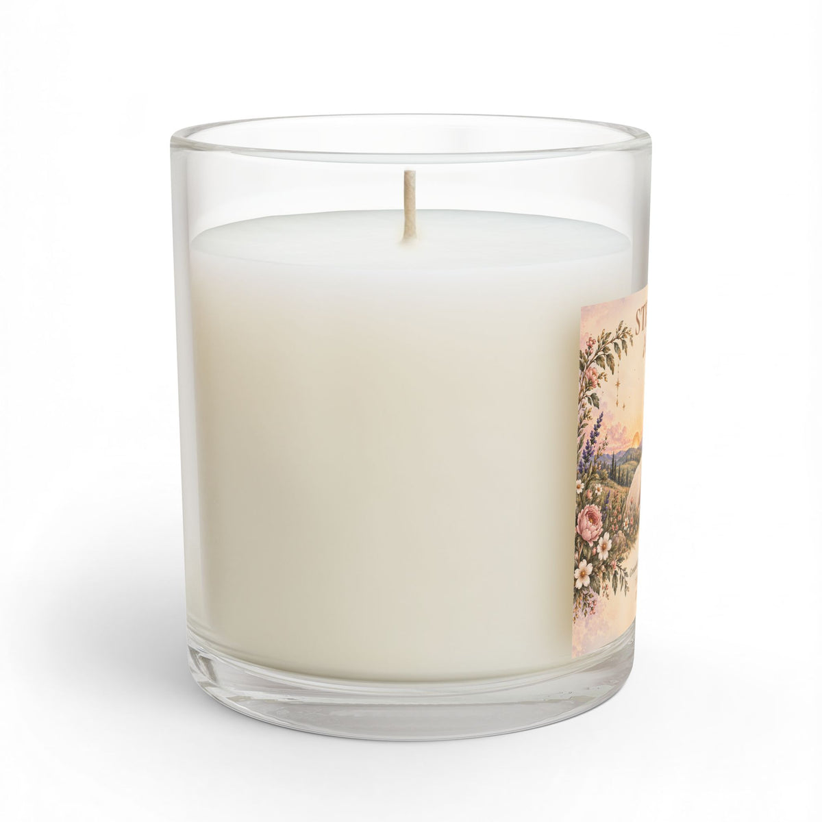 Personalized Taurus Zodiac Candle — Custom Name & Birthday Glass Candle (11oz)