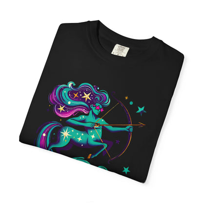 Sagittarius Retro Groovy Centaur -Colorful Zodiac Tee
