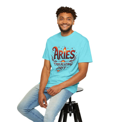 Aries Trailblazing Spirit Tee – Empowering Retro Zodiac Shirt