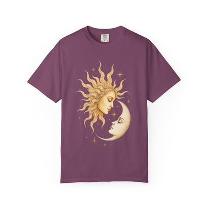 Boho Celestial Moon and Sun Unisex T-Shirt