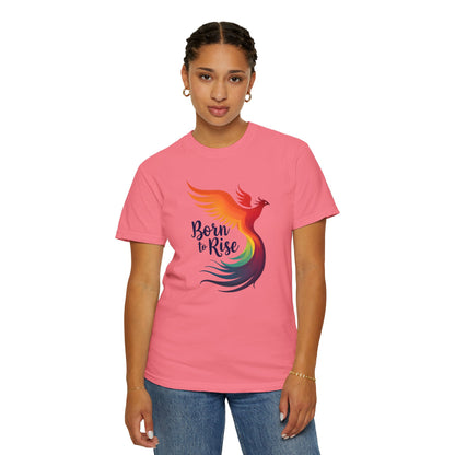 Born to Rise - Colorful Phoenix Affirmation Empowerment Tee