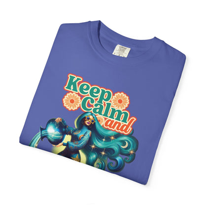 Keep Calm and Aquarius On – Retro Water Bearer Zodiac Tee