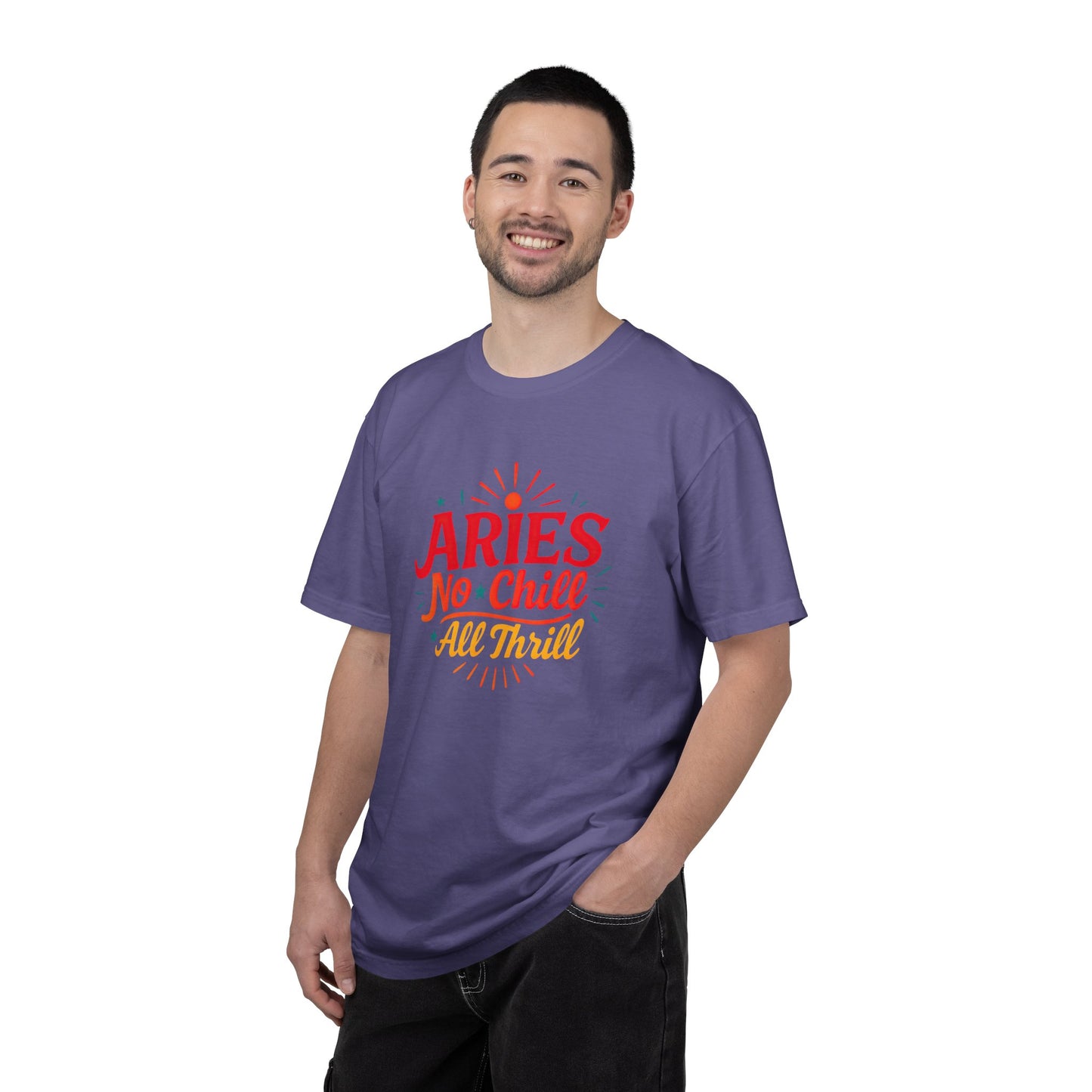 Aries No Chill All Thrill Tee – Sassy Zodiac Humor Shirt - Enchanted Sky