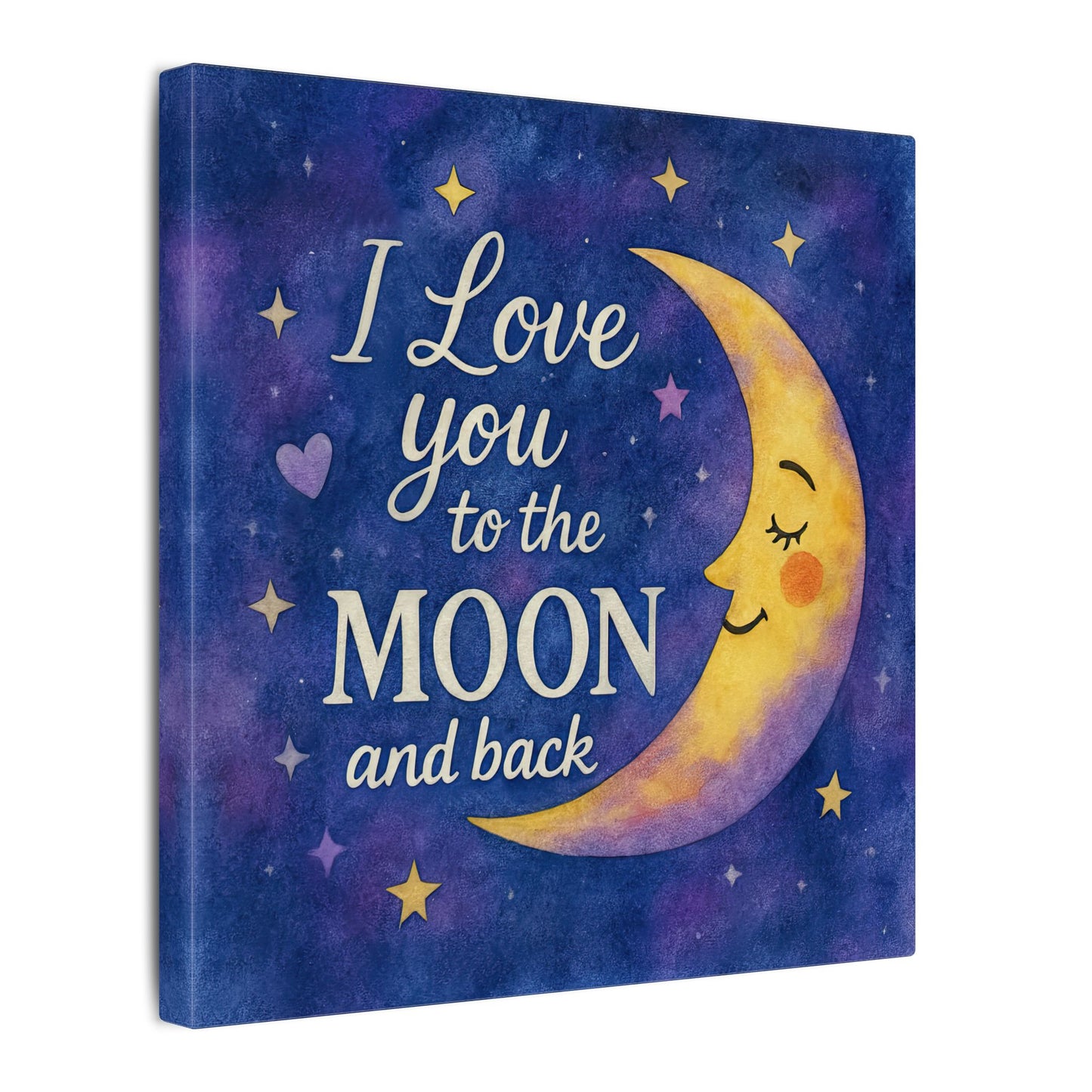 I Love You to the Moon and Back - Celestial Night Sky | Canvas Wall Art