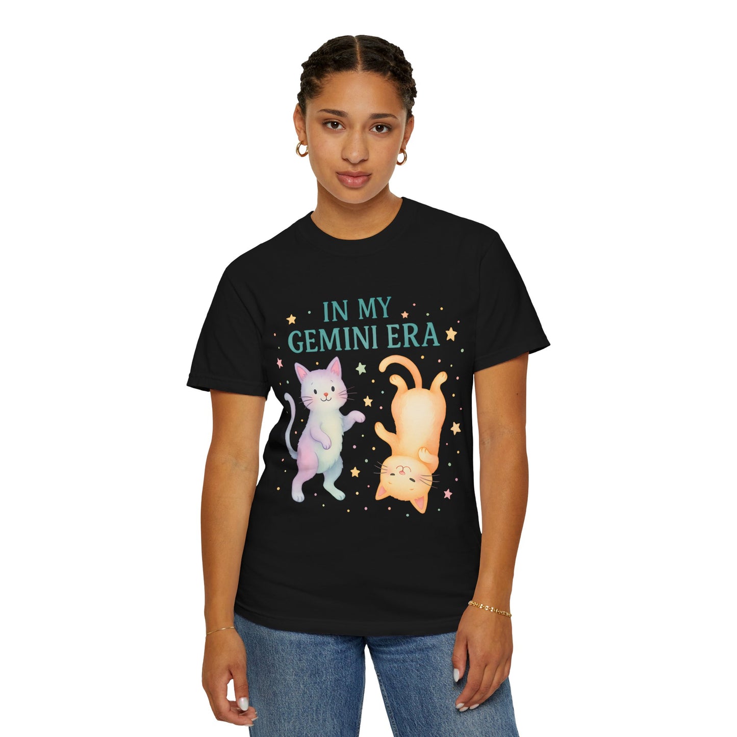 In My Gemini Era Tee – Playful Funny Cats Zodiac Shirt