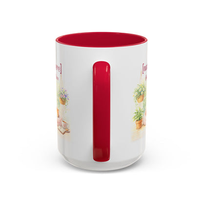 Personalized Name Cat Mug - Custom "Happy Place" Ceramic Mug for Cat Lovers