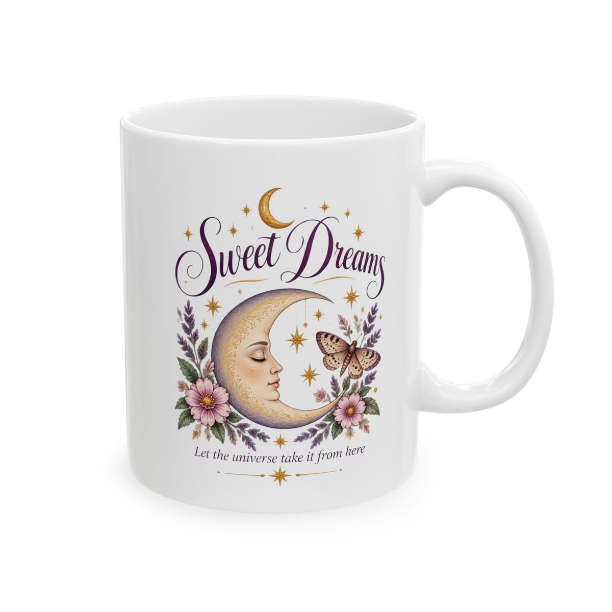 Good Morning And Sweet Dreams Coffee Mug | Celestial Affirmation Mug