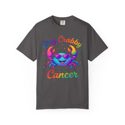 Stay Crabby Cancer – Rainbow Retro Crab