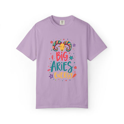 Big Aries Energy Tee – Colorful Fun Zodiac Shirt