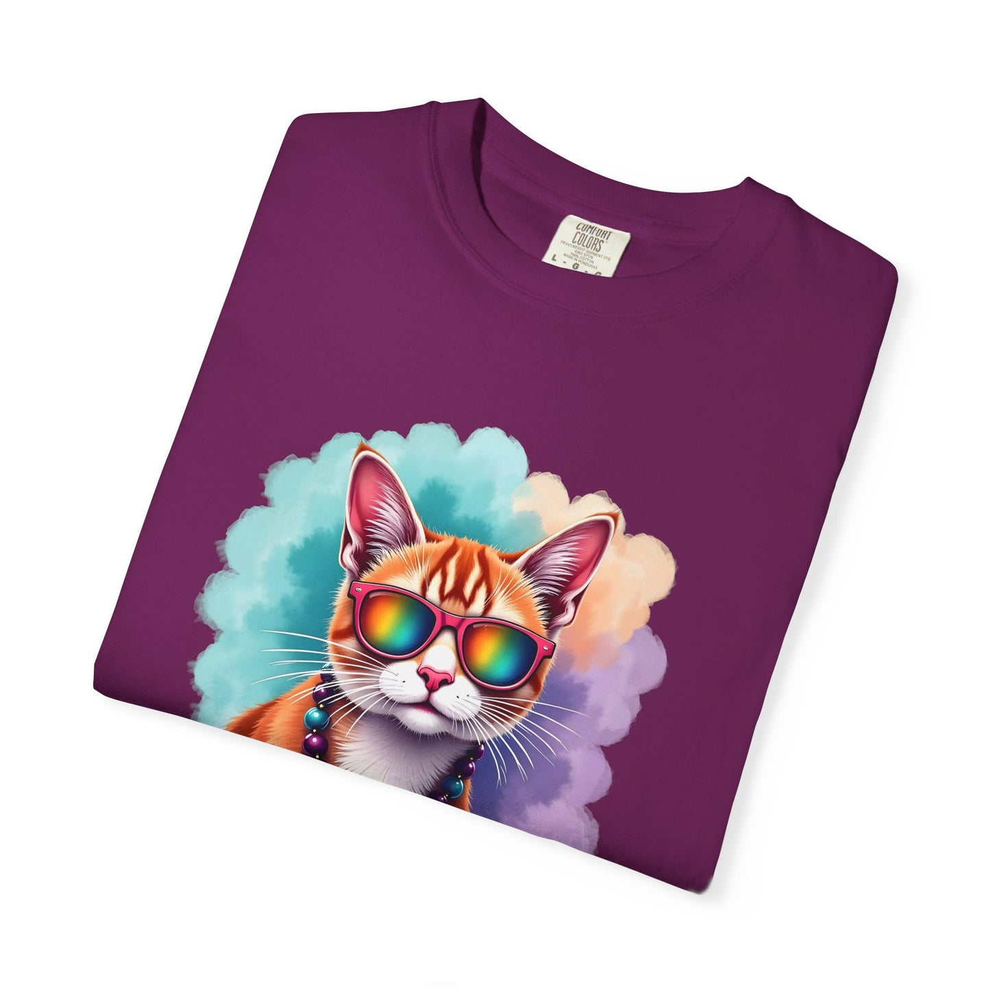 In My Aquarius Era – Rainbow Cat Vibes Tee