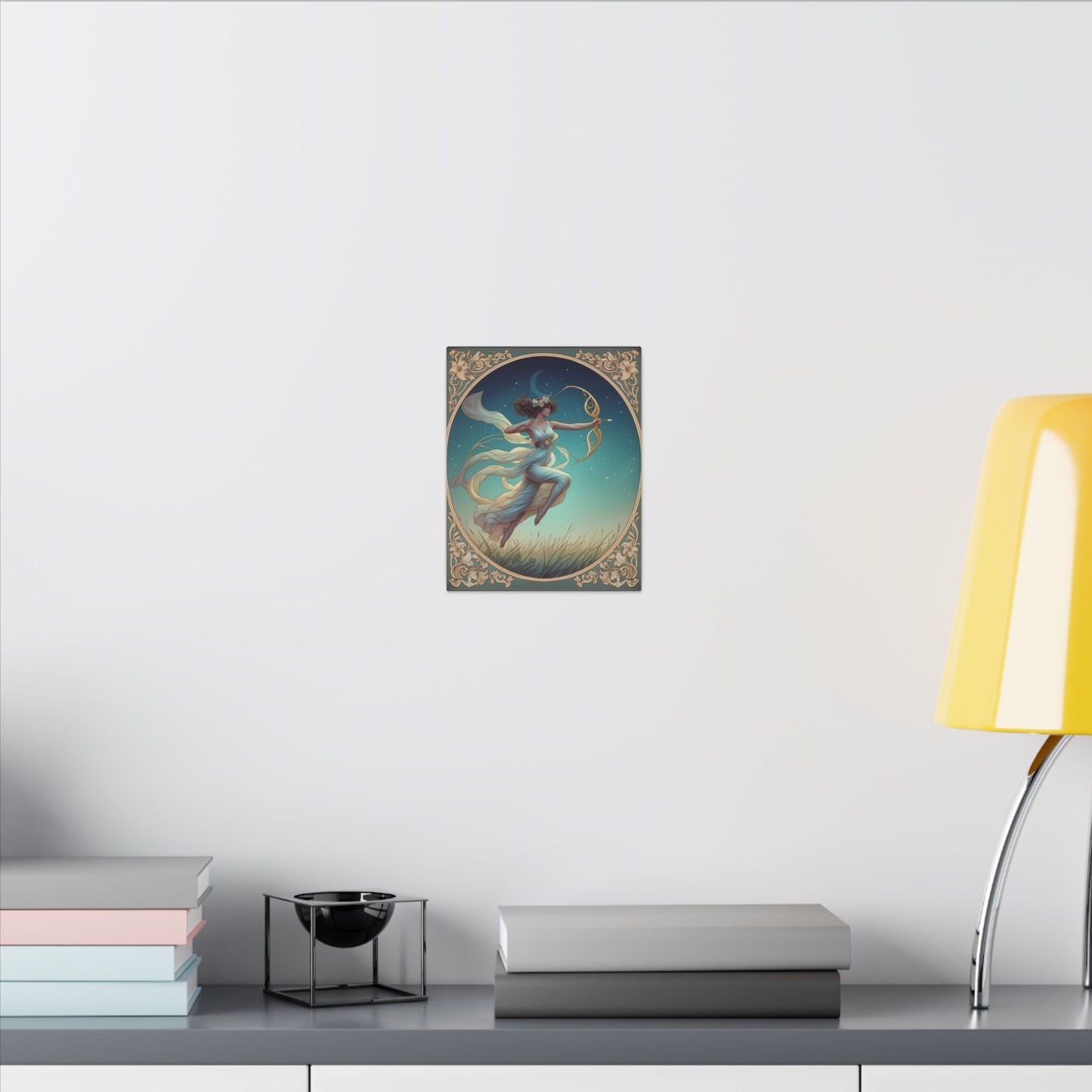 Artemis Under the Stars – Art Nouveau Goddess Wall Art
