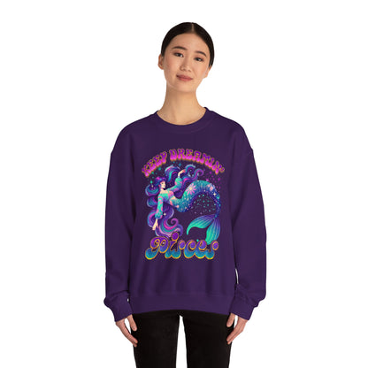 Keep Dreamin’ Pisces Sweatshirt | Celestial Mermaid Zodiac Crewneck | Cozy Astrology Gift for Dreamers | Water Sign Horoscope Apparel | Soft Star Sign Pullover