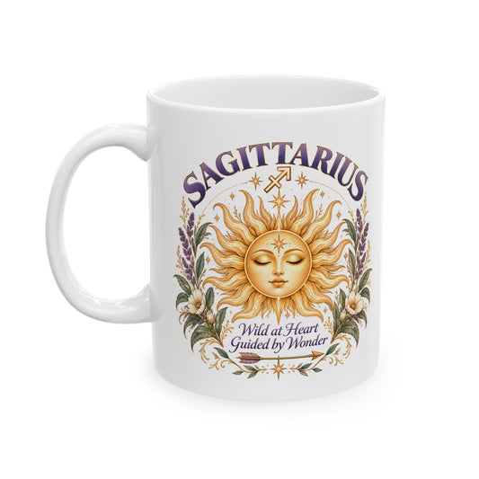Sagittarius Zodiac Celestial Sun Mug 11oz and 15 oz Coffee Cup