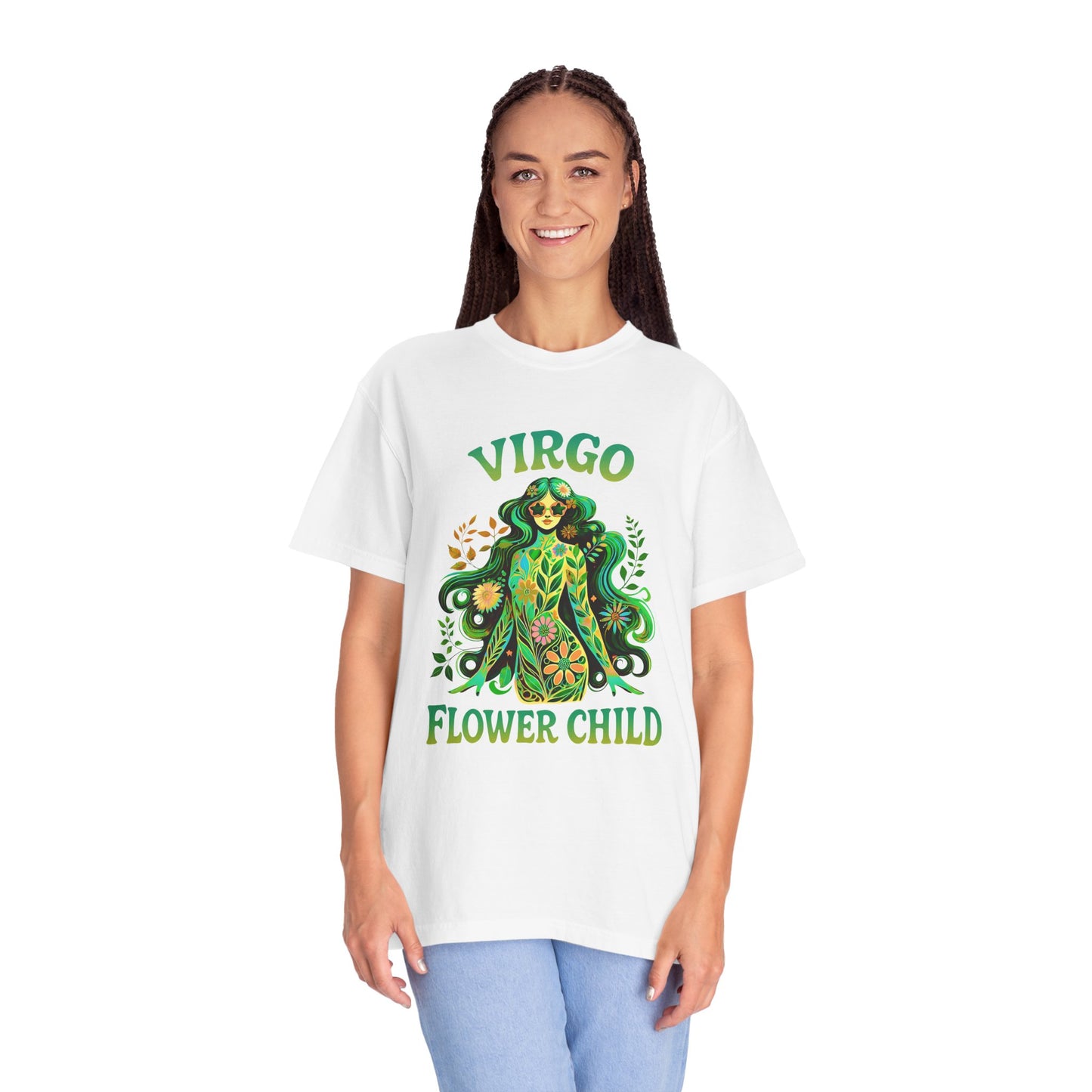 Virgo Flower Child – Vibrant Retro Zodiac Tee
