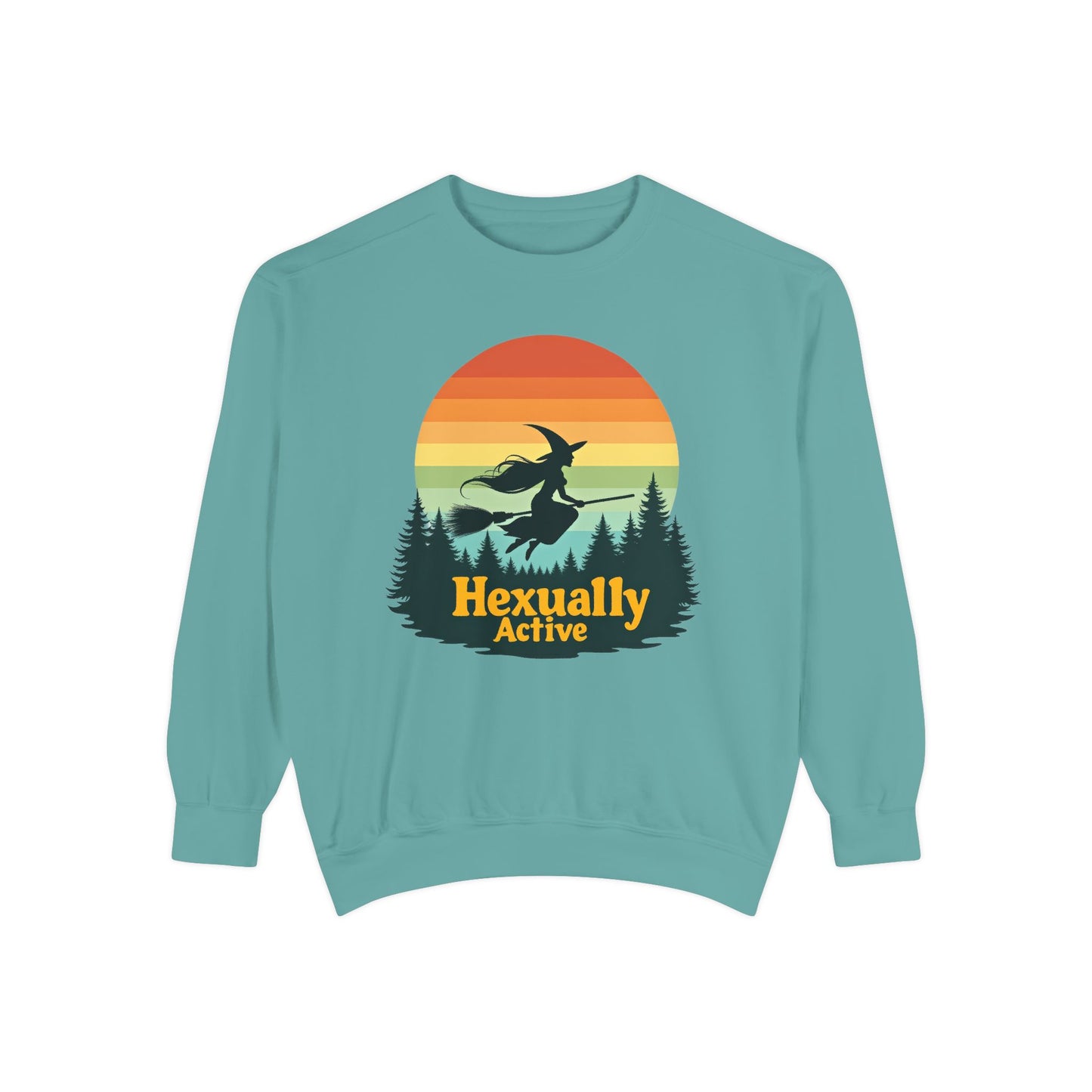 Hexually Active Unisex Crewneck – Sassy Retro Comfort Colors Midweight Sweatshirt