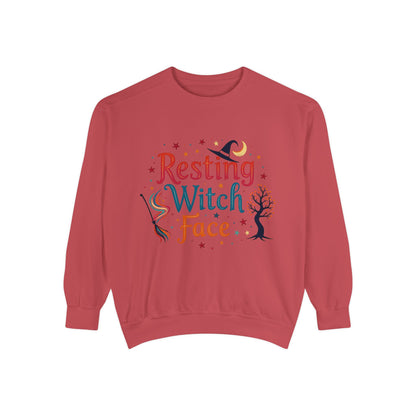 Resting Witch Face Sweatshirt – Retro Halloween Witch Pullover