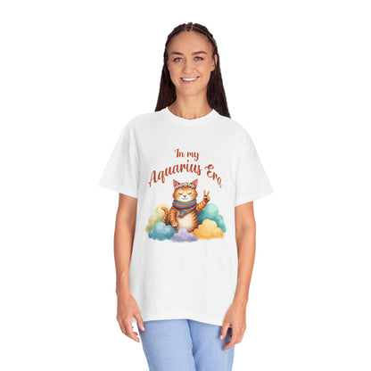 In My Aquarius Era Tee – Colorful Funny Zodiac Cat Shirt