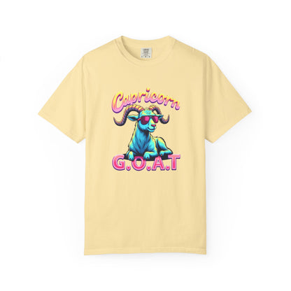 Capricorn G.O.A.T – Retro Neon Astrology Tee