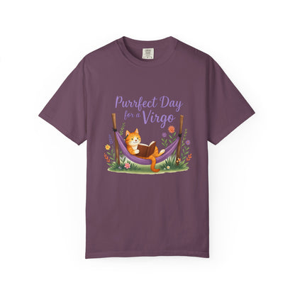 Purrfect Day for a Virgo Tee – Colorful Zodiac Cat Shirt