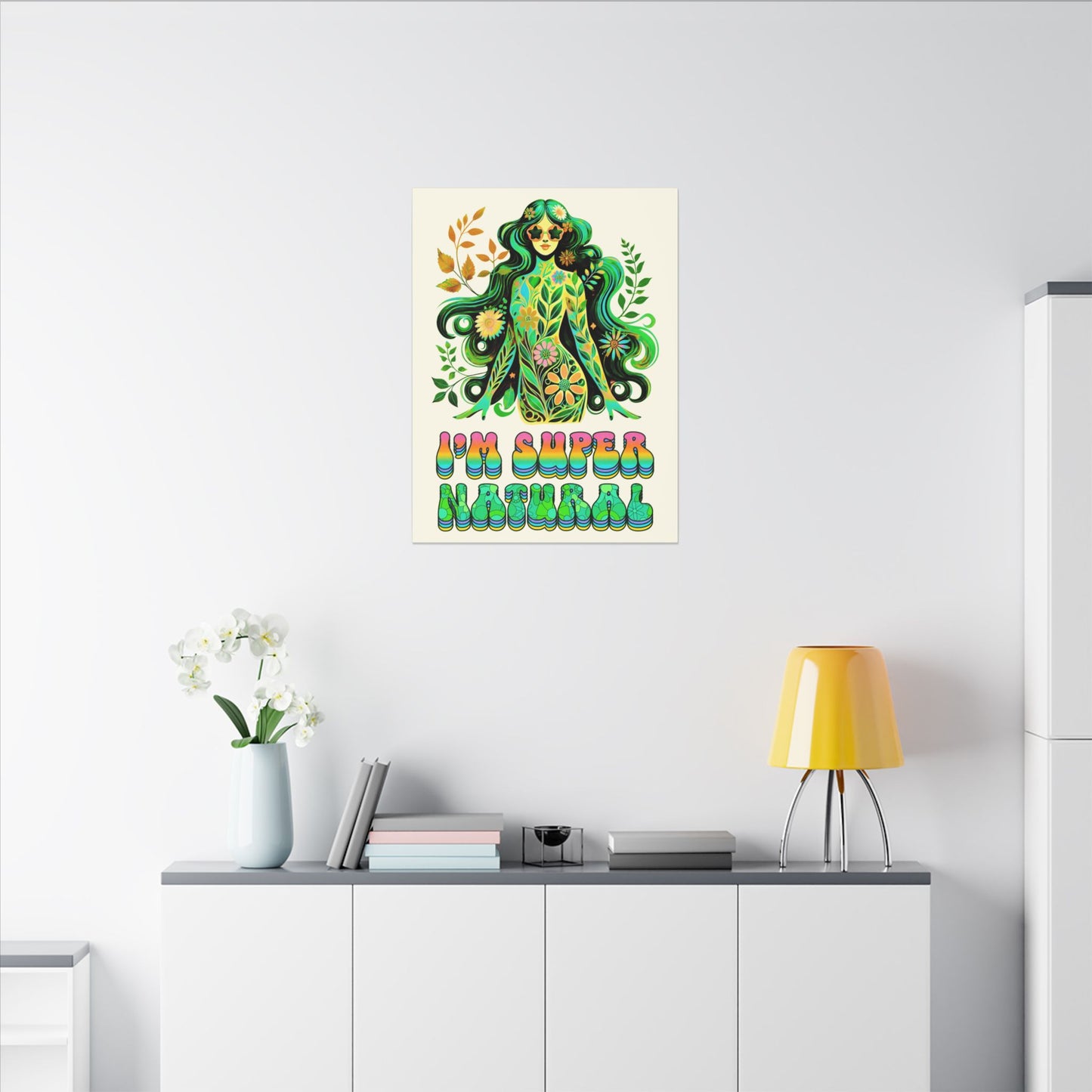 I’m Super Natural – Retro Radiant Affirmation Canvas Wall Art - Enchanted Sky