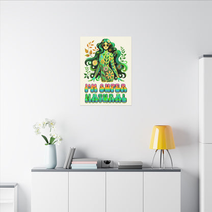 I’m Super Natural – Retro Radiant Affirmation Canvas Wall Art - Enchanted Sky