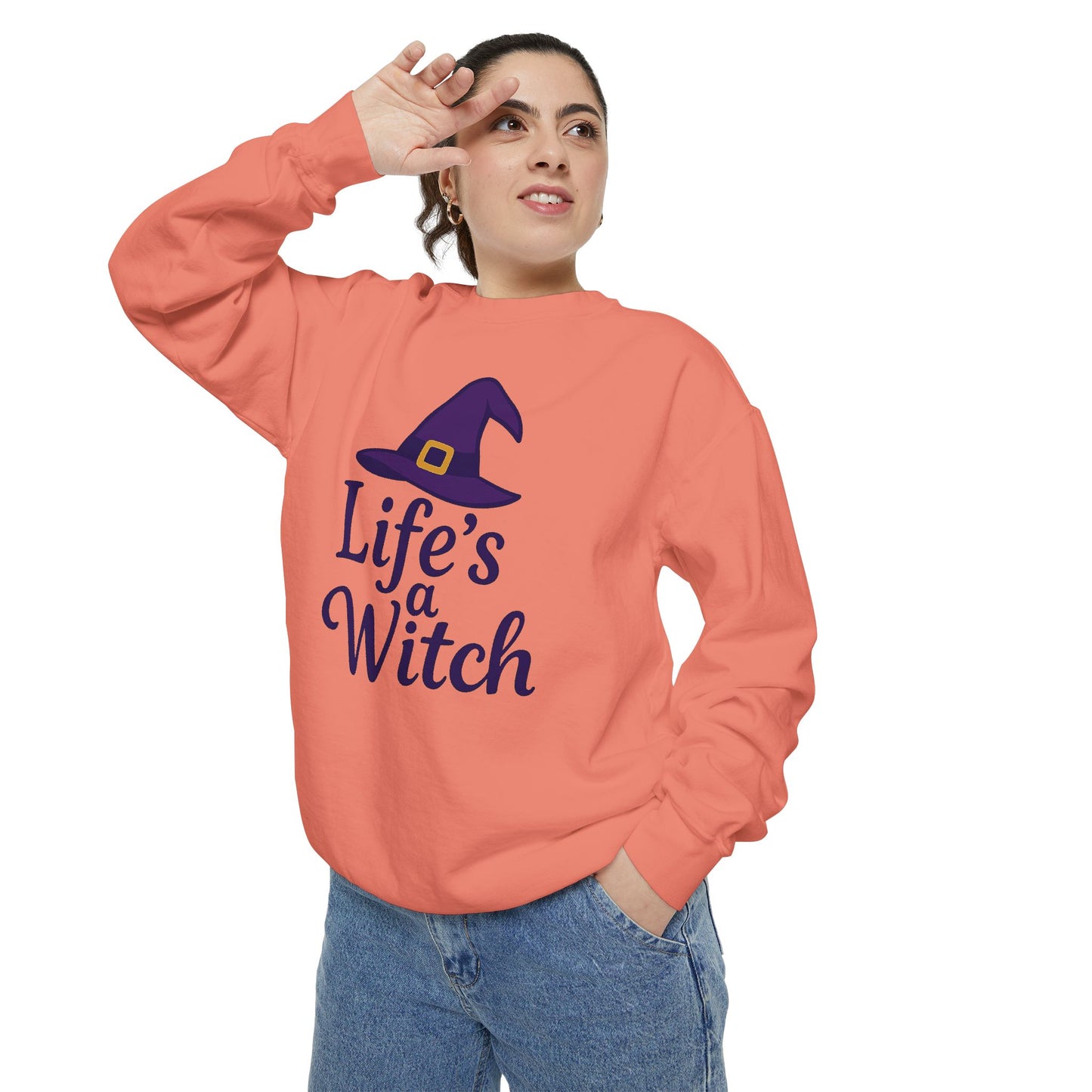 Life’s a Witch Sweatshirt – Funny Witch Hat Pullover