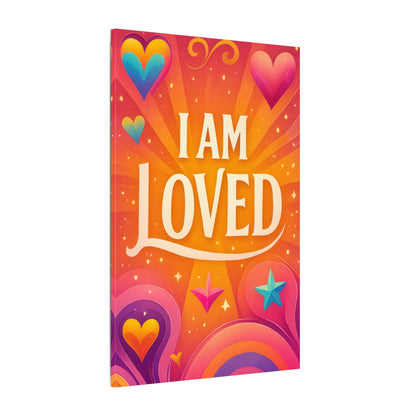 I AM LOVED – Colorful Affirmation Wall Art