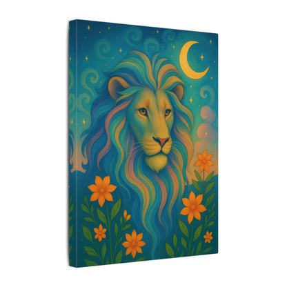 Starlit Lion – Regal Radiance Wall Art (Leo Inspired)