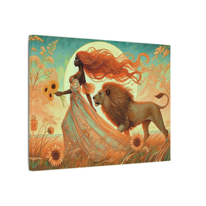 Leo Radiance – Regal Majesty Zodiac Canvas Wall Art