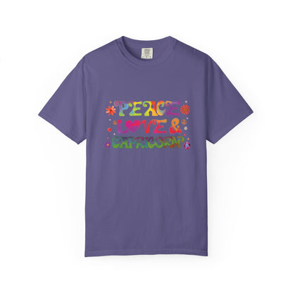 Peace Love & Capricorn – Groovy Hippie Zodiac Tee