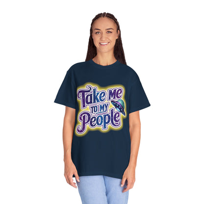 Take Me To My People Tee – Funny Retro UFO Shirt