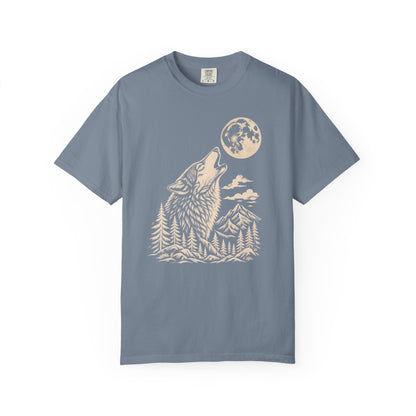 Wolf Howl T-Shirt — Moonlit Wilderness Witchy Graphic Tee