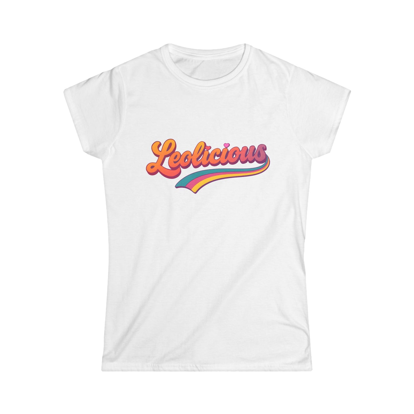 Leolicious Women’s Softstyle Tee – Empowering Retro Zodiac Colorful Shirt