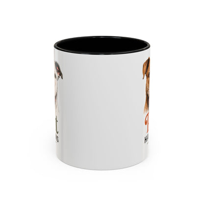 Pit Happens Black Accent Mug - Funny Pitbull Mug for Pit Bull Lovers - Cute Two Sided Pitbull Coffee Mug for Dog Moms & Dog Dads
