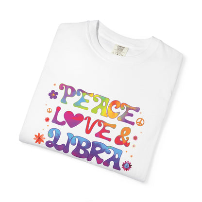 Peace Love & Libra – Groovy 70s-Inspired Zodiac Tee