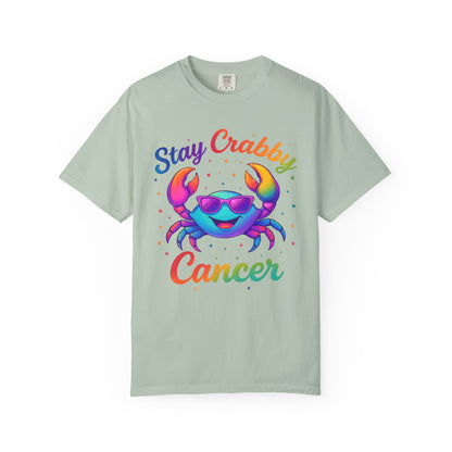 Stay Crabby Cancer – Rainbow Retro Crab