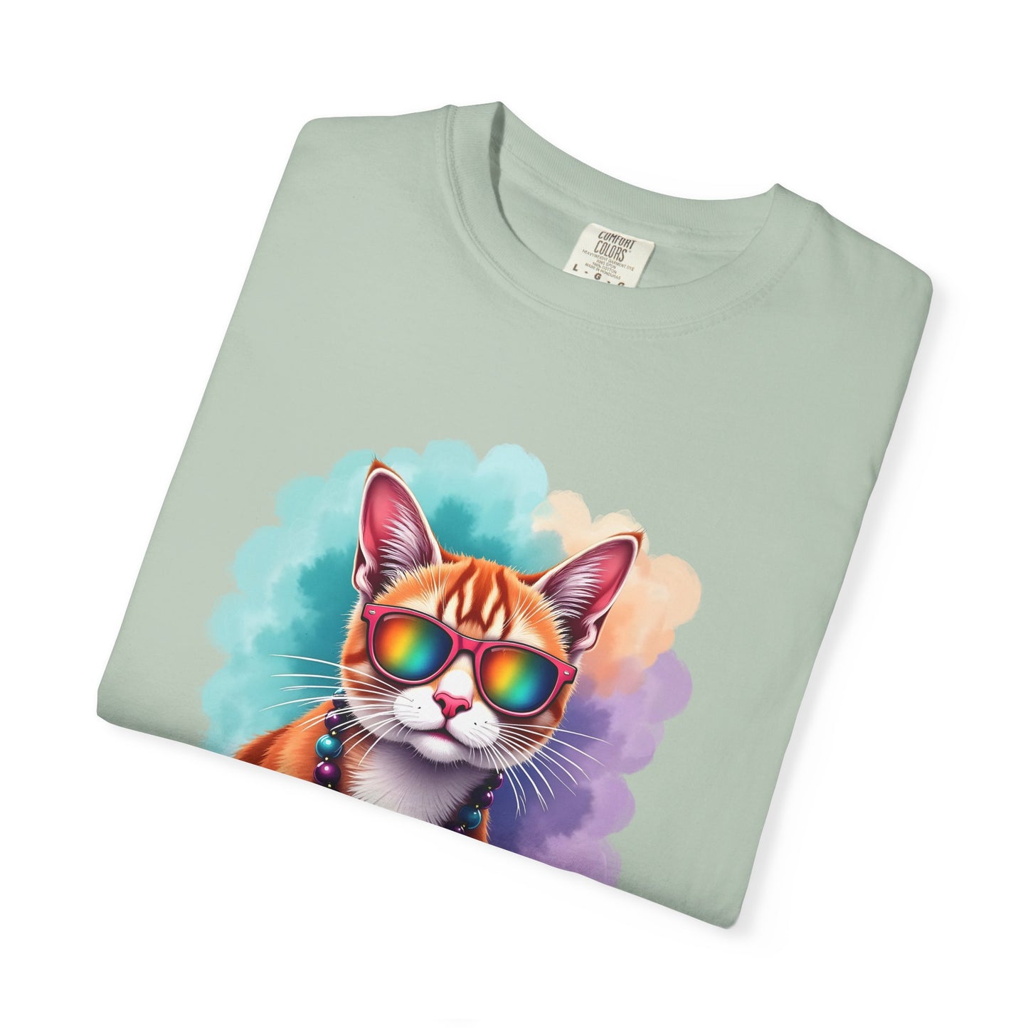 In My Aquarius Era – Rainbow Cat Vibes Tee