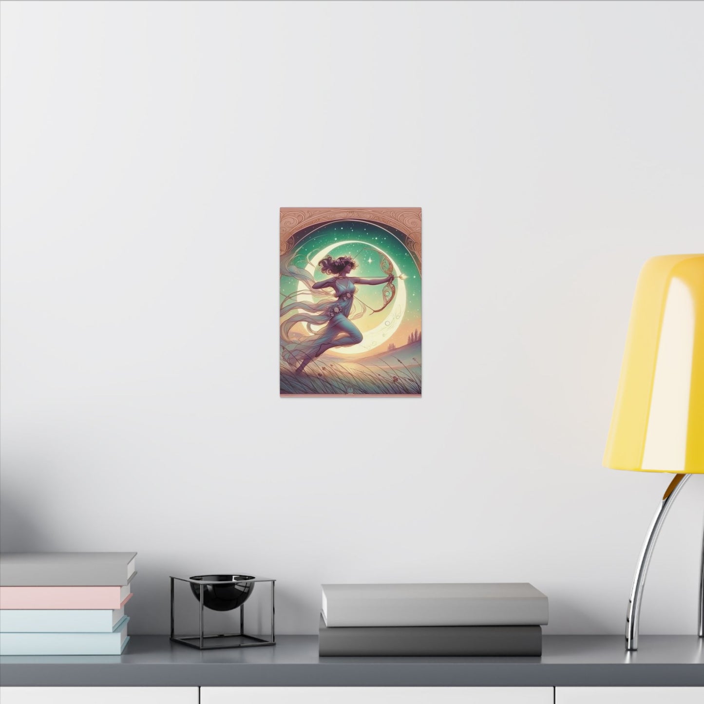 Artemis Rising – Celestial Archer Art Nouveau Wall Art