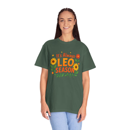 It’s Always Leo Season – Colorful Sunflower Aesthetic Tee