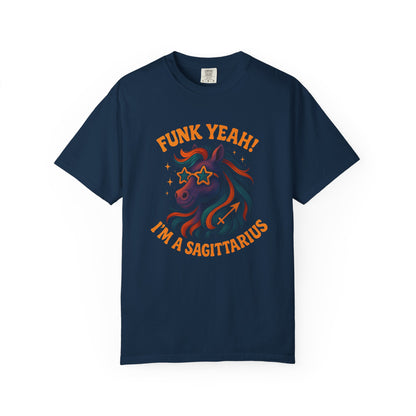 Funk Yeah! I’m a Sagittarius – Retro Colorful Tee Zodiac Shirt