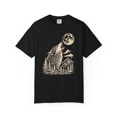 Wolf Howl T-Shirt — Moonlit Wilderness Witchy Graphic Tee