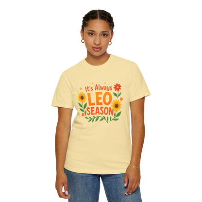 It’s Always Leo Season – Colorful Sunflower Aesthetic Tee