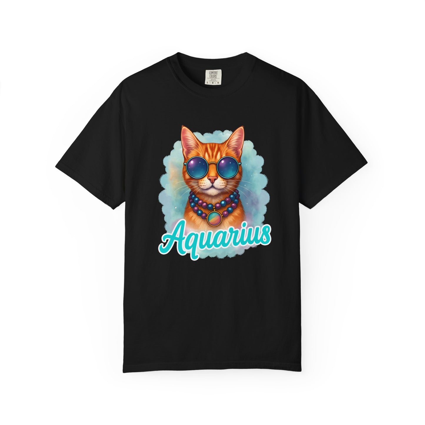 Aquarius – Colorful Cool Cat Zodiac Shirt