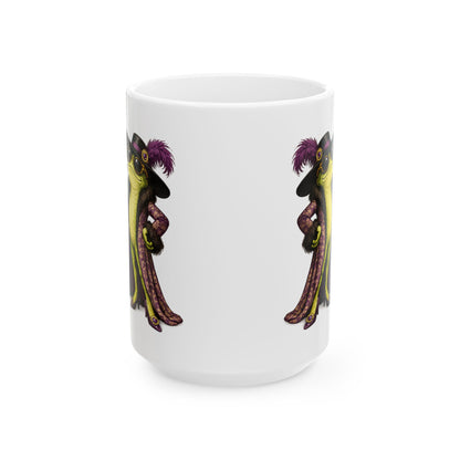Friggin’ Fabulous Frog Mug | Funny Fashion Frog Affirmation Coffee Mug | Glam Frog Gift for Women