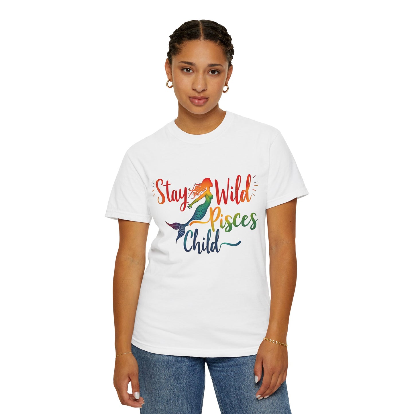 Stay Wild Pisces Child Tee – Colorful Mermaid Zodiac Shirt