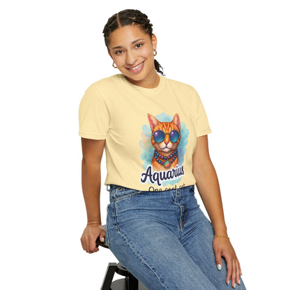 Aquarius One Cool Cat – Groovy Cosmic Kitty T-shirt