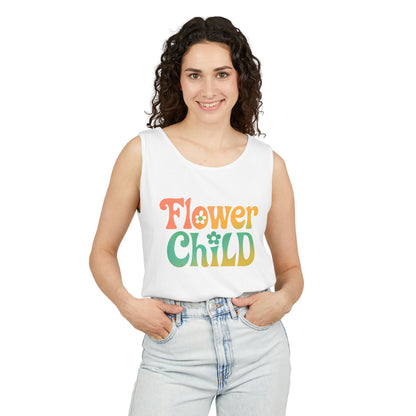 Flower Child - Boho Retro Style Sleeveless Tank (Unisex)