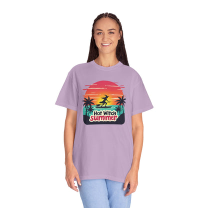 Hot Witch Summer - Surfing Retro Sunset Beach Tee