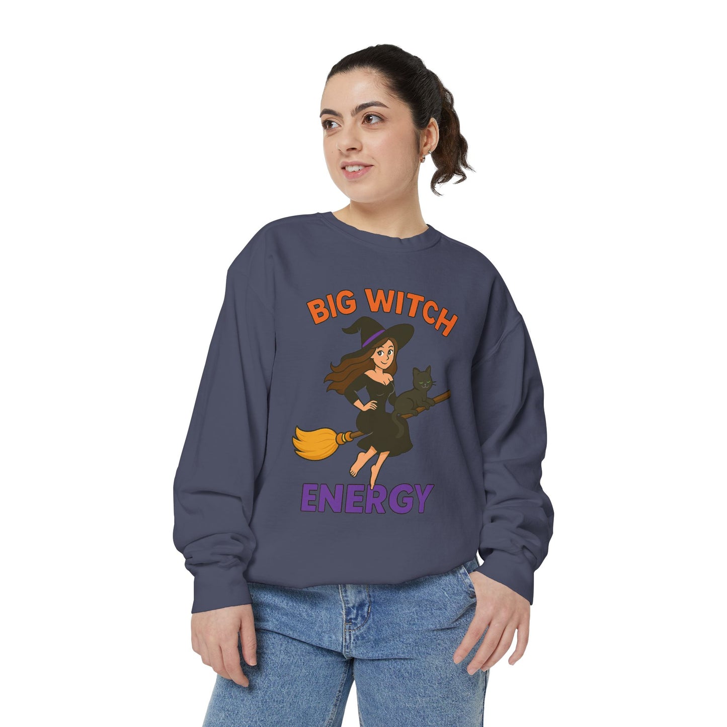 Big Witch Energy Sweatshirt – Funny Witch Cat Broom Pullover