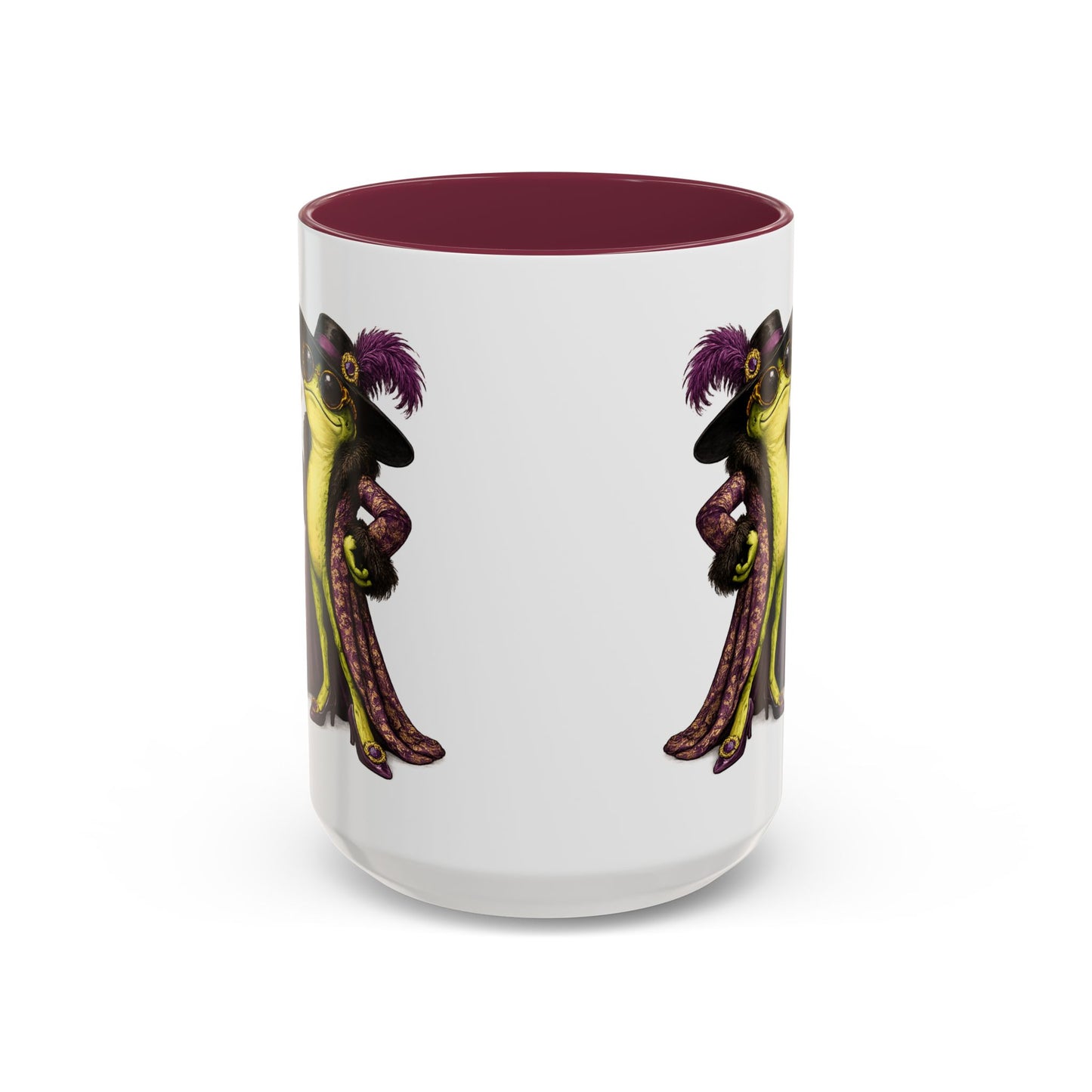 Friggin' Fabulous Frog Mug | Cute Frog Coffee Mug for Women | Funny Glam Frog Gift | Colored Mug
